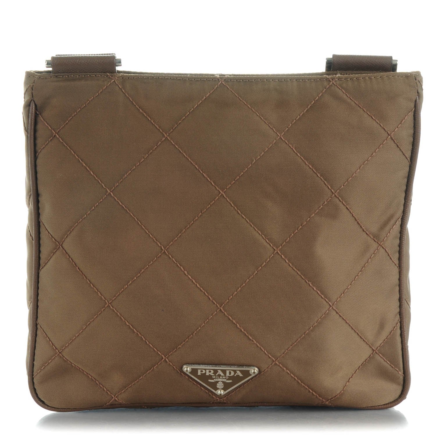 Prada Tessuto Nylon Saffiano Quilted Crossbody Bag Corinto 1 of 8