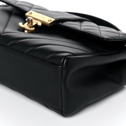 Chanel Calfskin Quilted Chevron In The City Bag Black 11 of 12
