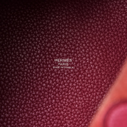 Hermes Taurillon Clemence Picotin Lock 22 MM Rubis 5 of 11
