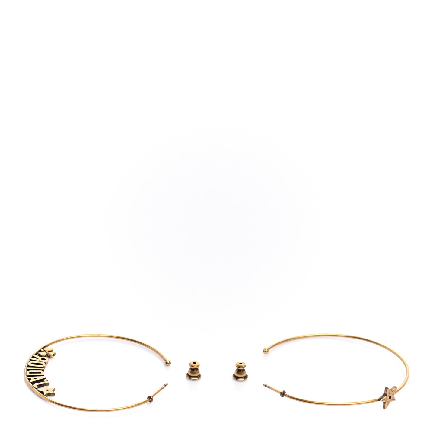 Metal J'Adior Hoop Earrings Aged Gold