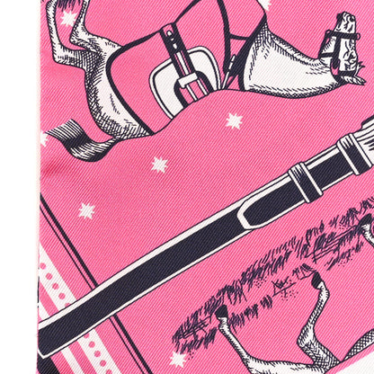 Hermes Silk Couvertures et Tenues de Jour Bandana Maxi Twilly Slim Rose Vif Rouge Vermillon 4 of 4