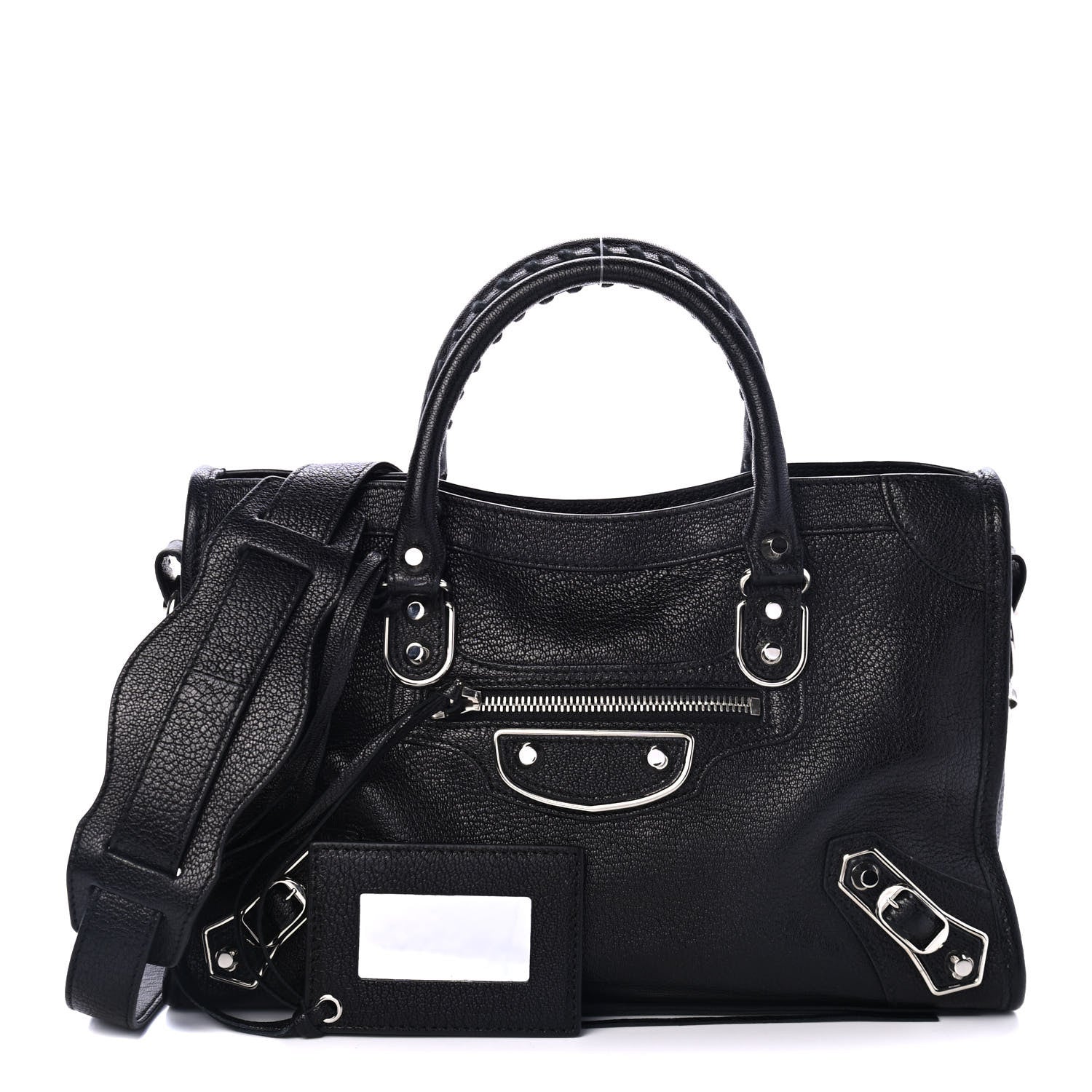 Balenciaga Chevre Silver Metallic Edge Hardware S City Black 1 of 4