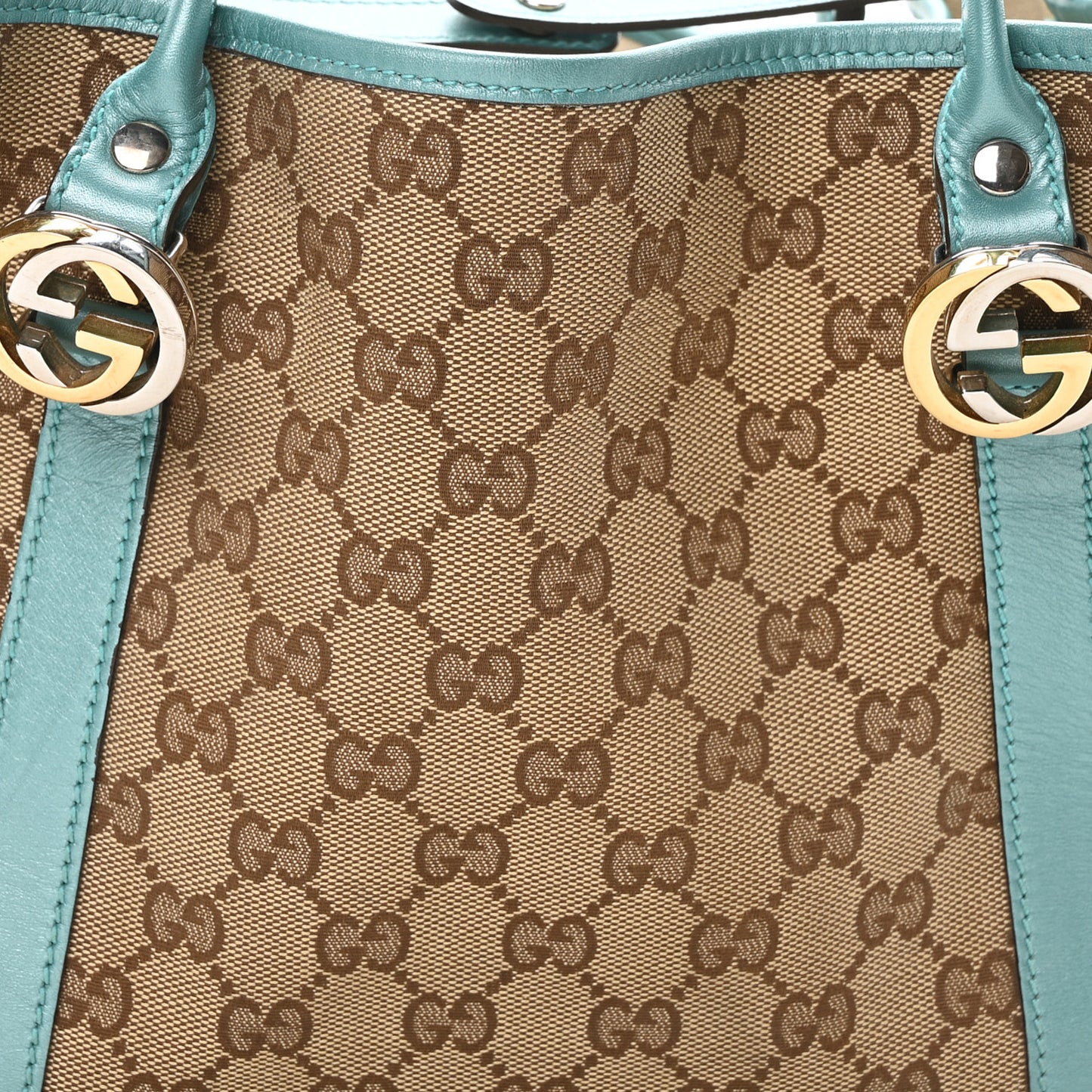 Monogram Medium Twins Shoulder Bag Turquoise
