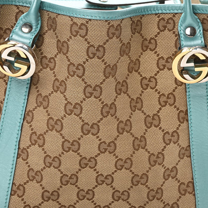 Gucci Monogram Medium Twins Shoulder Bag Turquoise 8 of 10