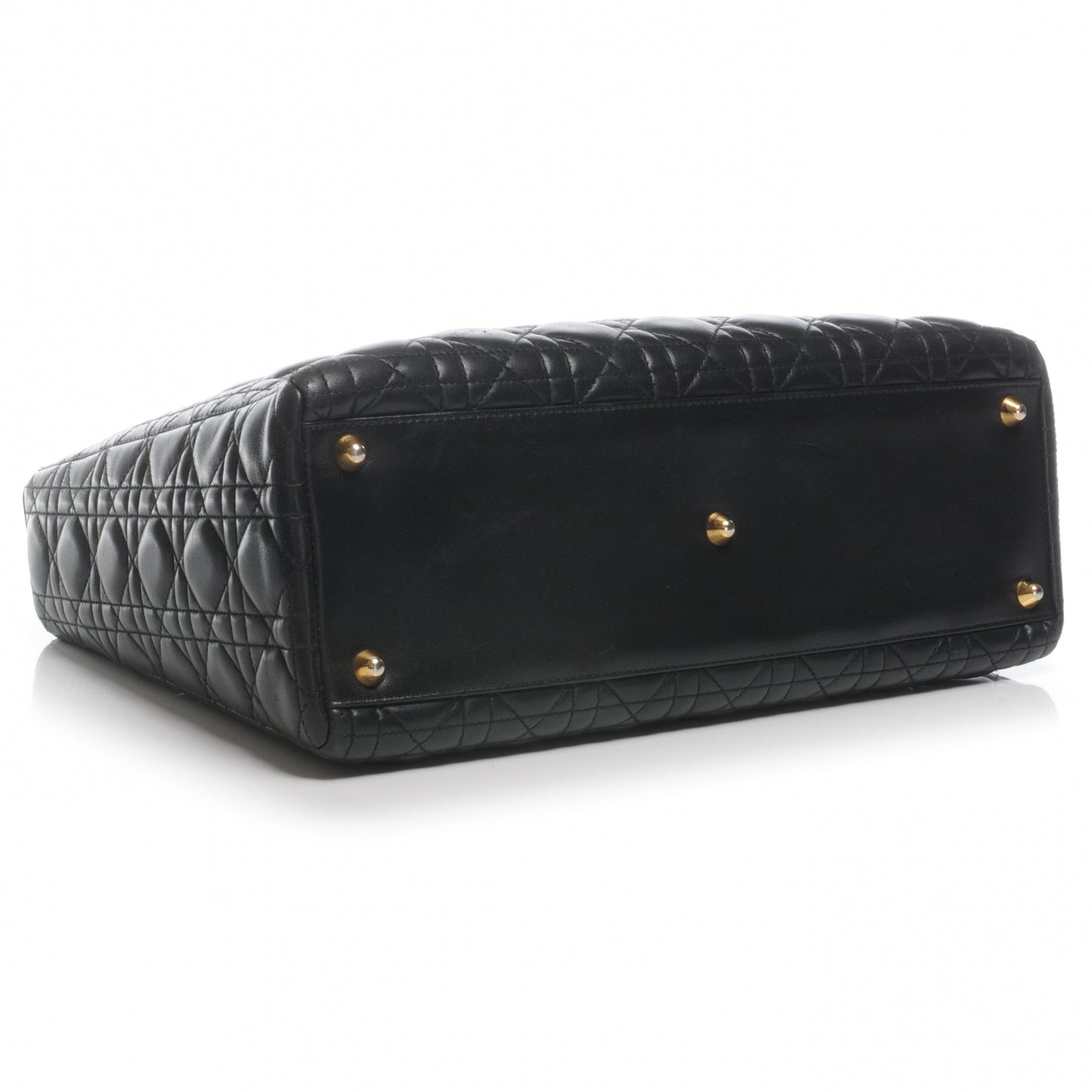Lambskin Cannage Large Lady Dior Black