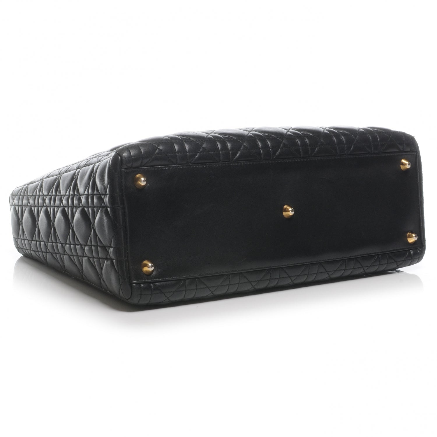 Christian Dior Lambskin Cannage Large Lady Dior Black 4 of 8