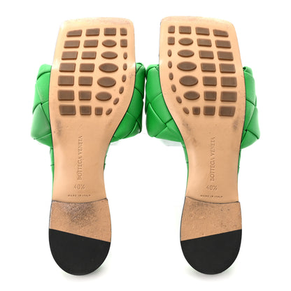 Bottega Veneta Nappa Maxi Intrecciato Lido Flat Sandals 40.5 Grass 6 of 8