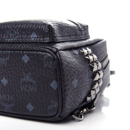 MCM Visetos Side Stud X-Mini Stark Bebe Boo Backpack Black 9 of 10