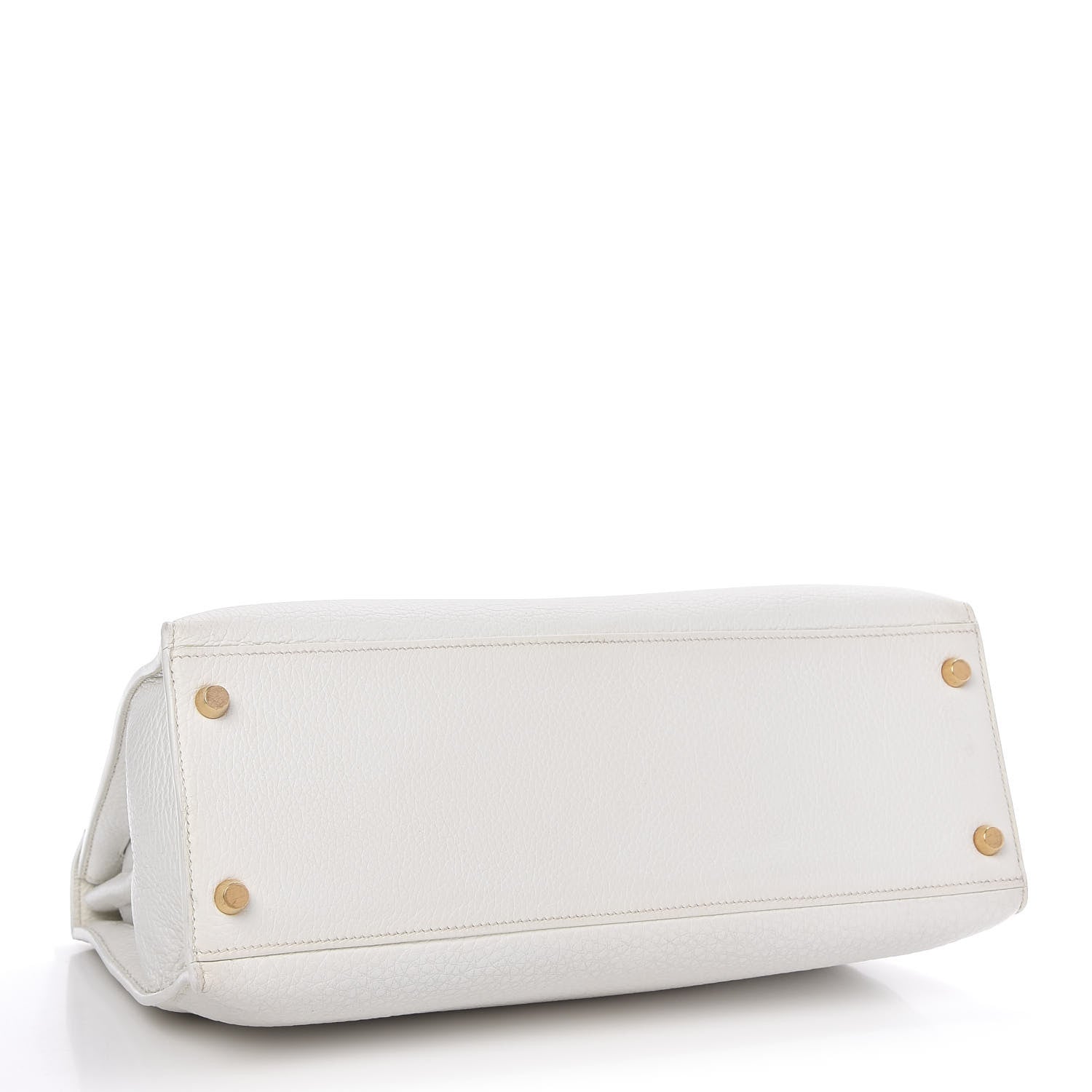 Hermes Taurillon Clemence Kelly Sellier 32 White 4 of 14