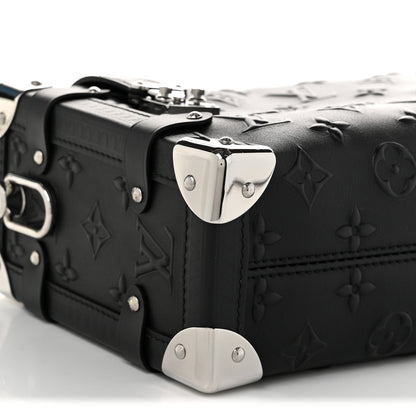 Louis Vuitton Calfskin Debossed Monogram Side Trunk Black 8 of 9