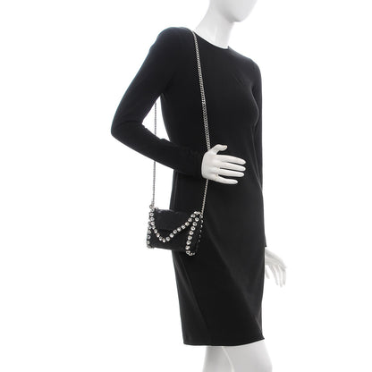 Stella McCartney Shaggy Deer Tiny Fold Over Falabella Crystal Crossbody Black 2 of 8