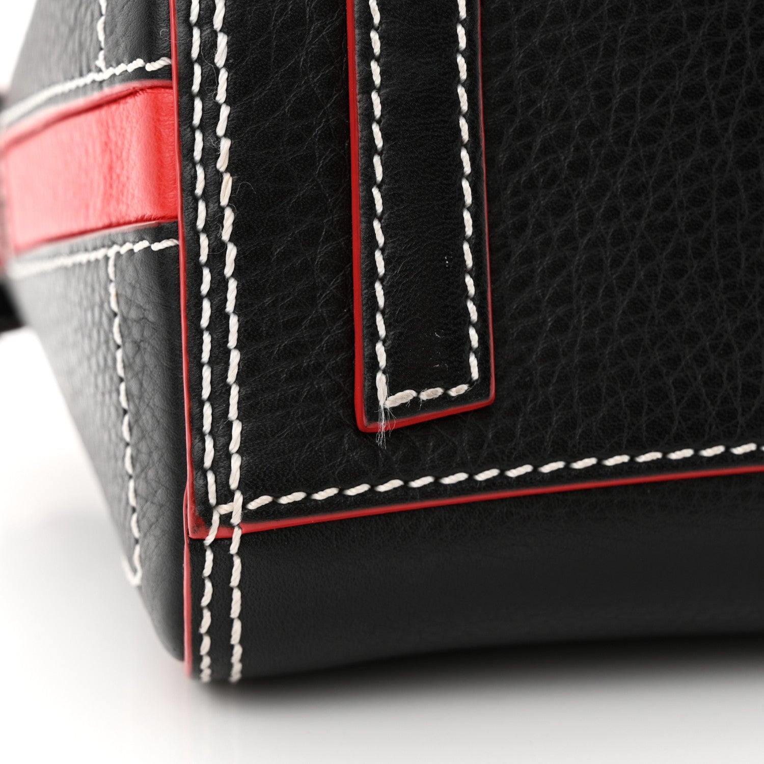Givenchy Calfskin Bi-Color Topstitch Mini Antigona Black Red 11 of 12