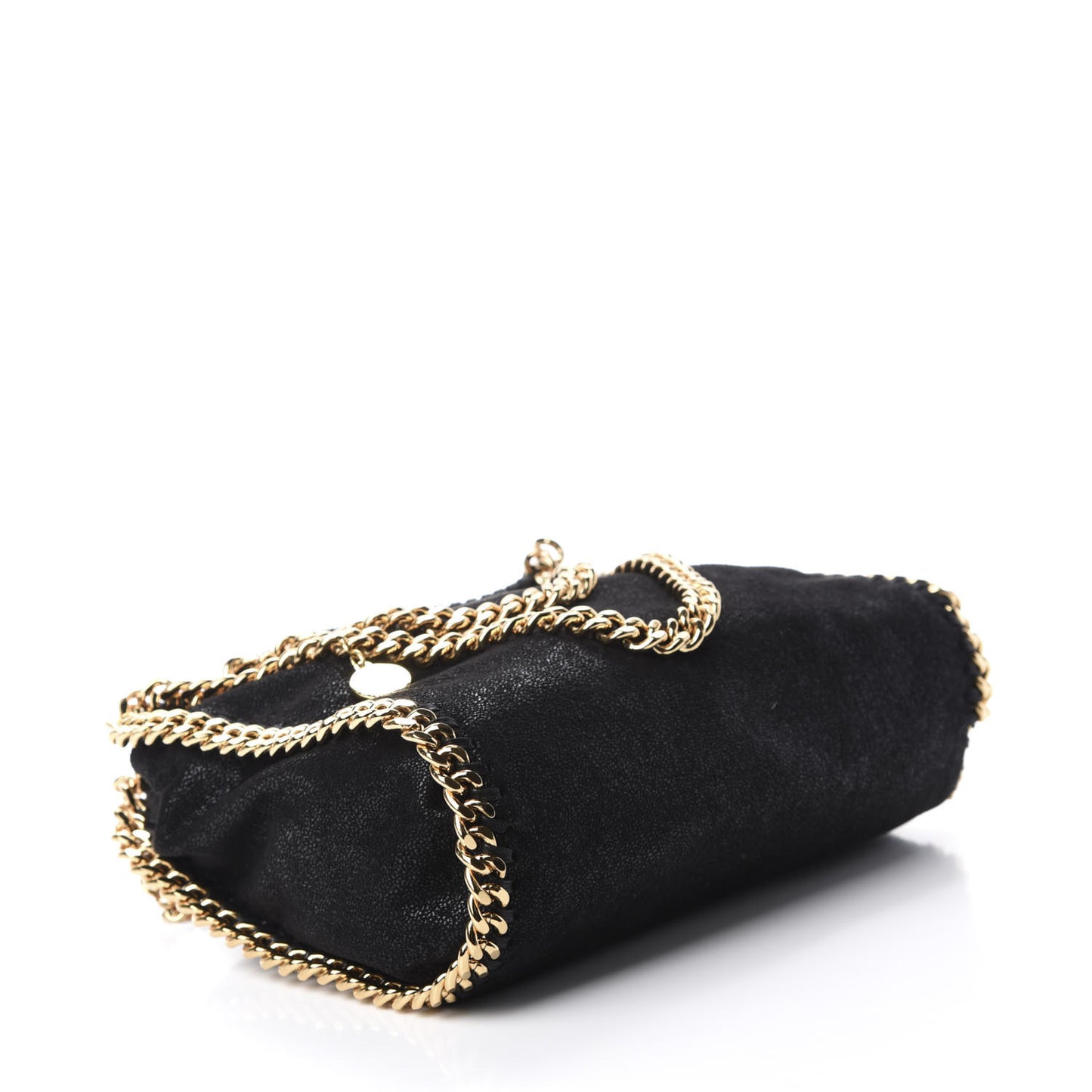 Shaggy Deer Mini Falabella Fold Over Tote Black