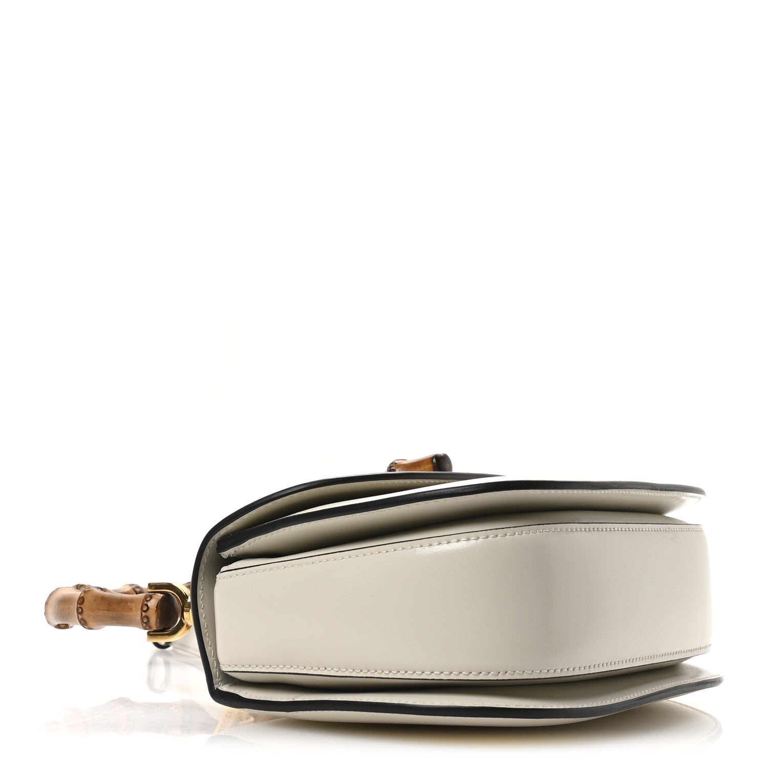 Gucci Boarded Dyana Lux Calfskin Web Small Bamboo 1947 Top Handle Bag Mystic White 5 of 11