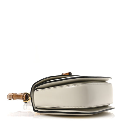 Gucci Boarded Dyana Lux Calfskin Web Small Bamboo 1947 Top Handle Bag Mystic White 5 of 11