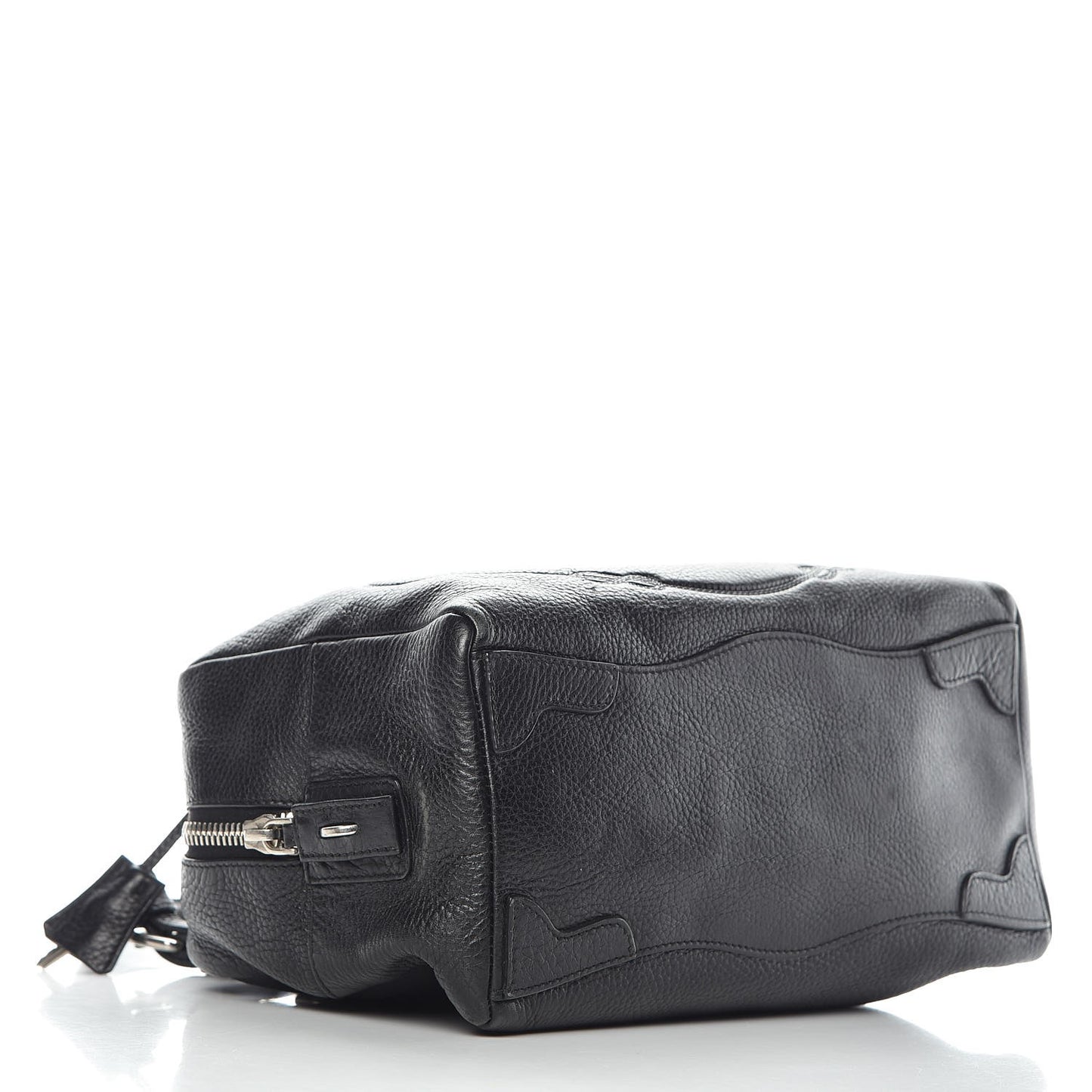 Vitello Daino Print Logo Bowler Black