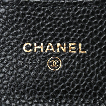 Chanel Caviar Quilted Flap Card Holder Wallet Black 6 of 8