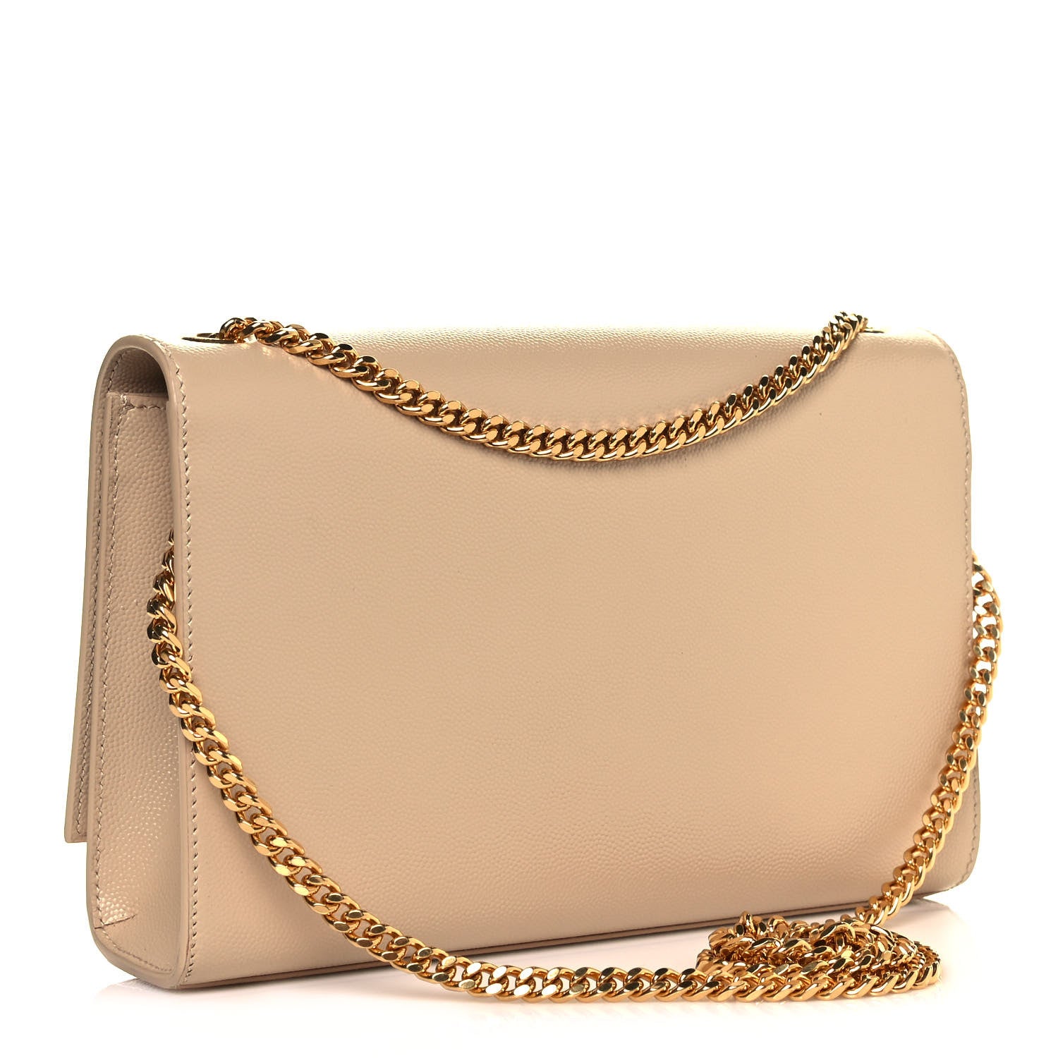 Saint Laurent Grain De Poudre Medium Monogram Kate Satchel Nude Powder 3 of 13