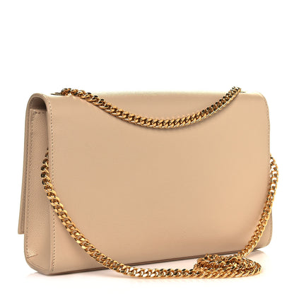 Saint Laurent Grain De Poudre Medium Monogram Kate Satchel Nude Powder 3 of 13