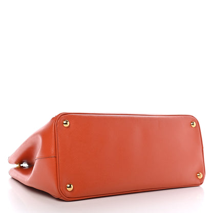 Prada Saffiano Large Galleria Double Zip Tote Papaya 3 of 10