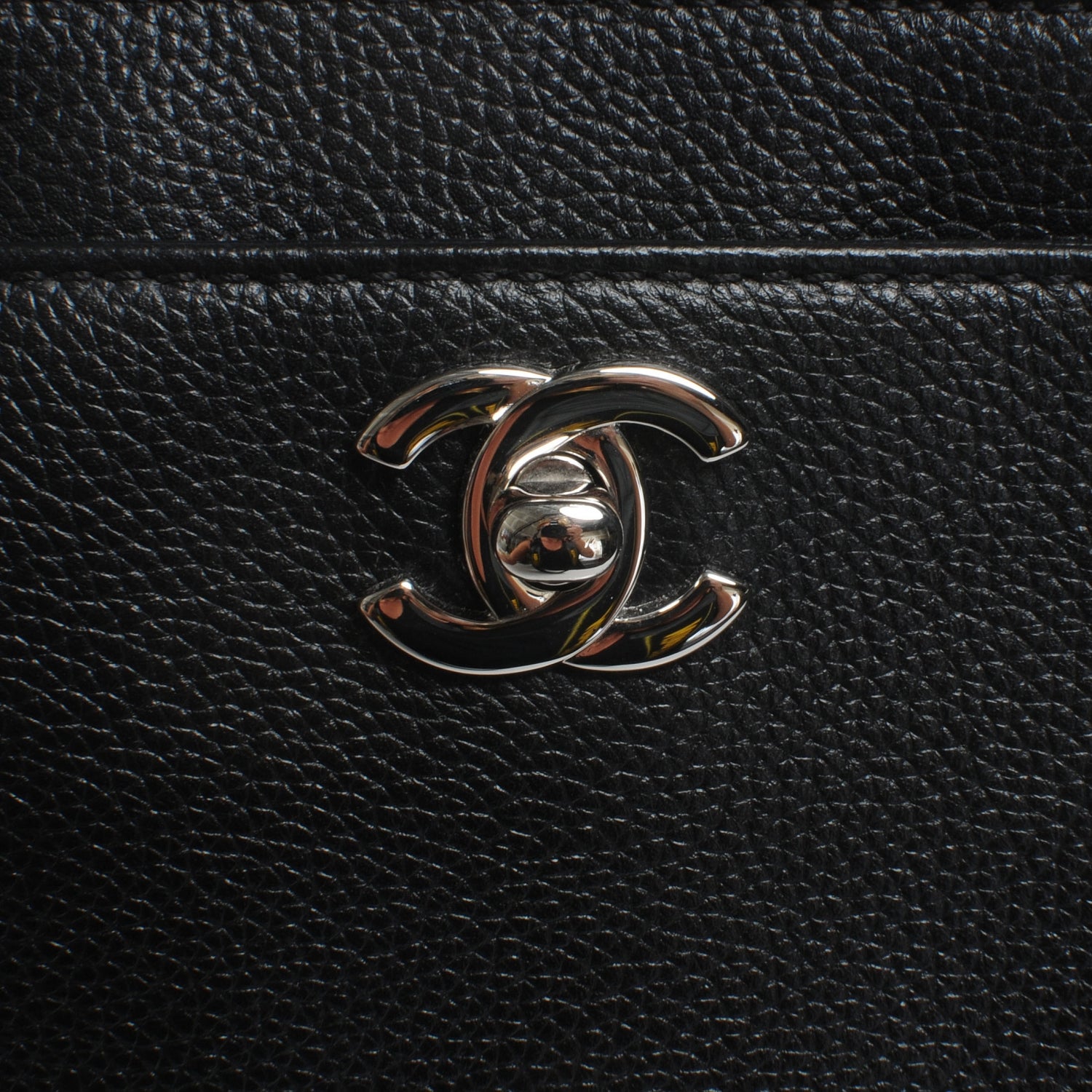 Chanel Calfskin Cerf Executive Shopper Tote Black 5 of 8