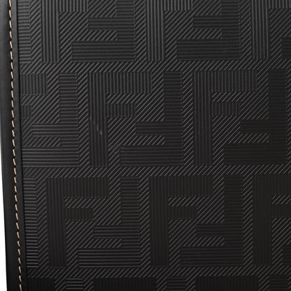 Fendi Vitello King FF Lines Embossed Large Soft Trunk Bag Black 12 of 14
