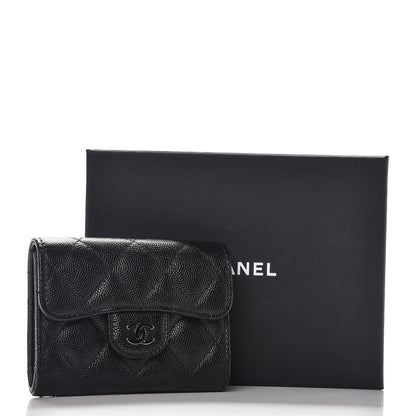 Chanel Iridescent Caviar Quilted Card Holder Black 9 of 9