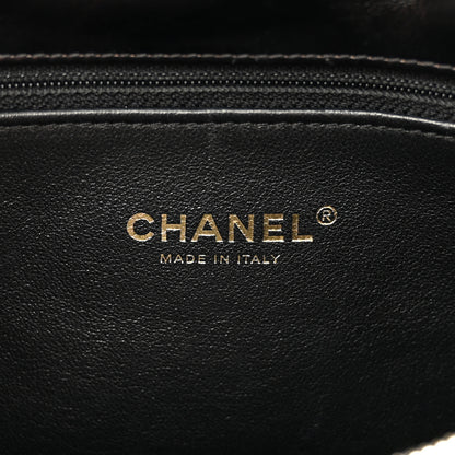 Chanel Calfskin Lizard Chevron Quilted Small Coco Handle Flap Black 6 of 13
