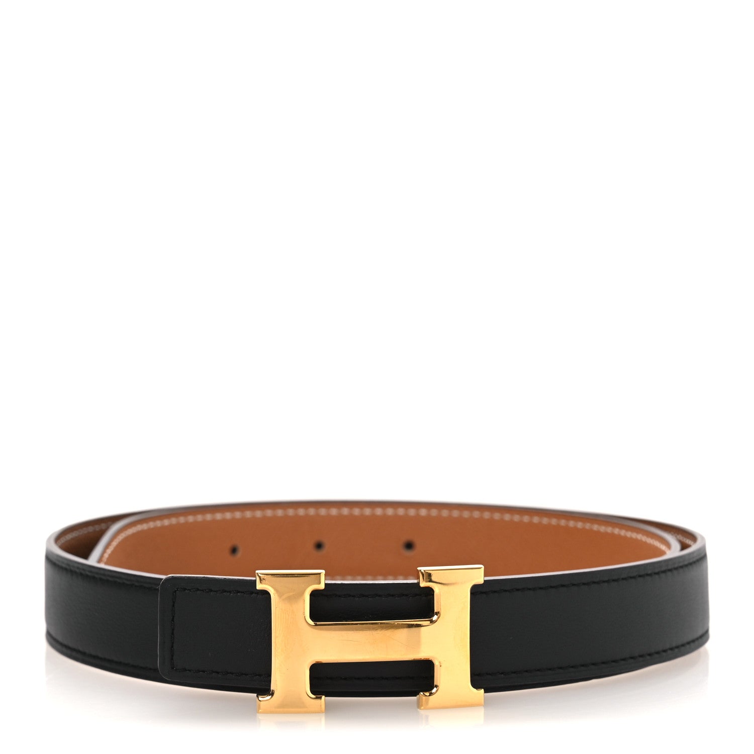Hermes Swift Epsom 24mm Mini Constance H Belt 75 30 Black Gold 1 of 7