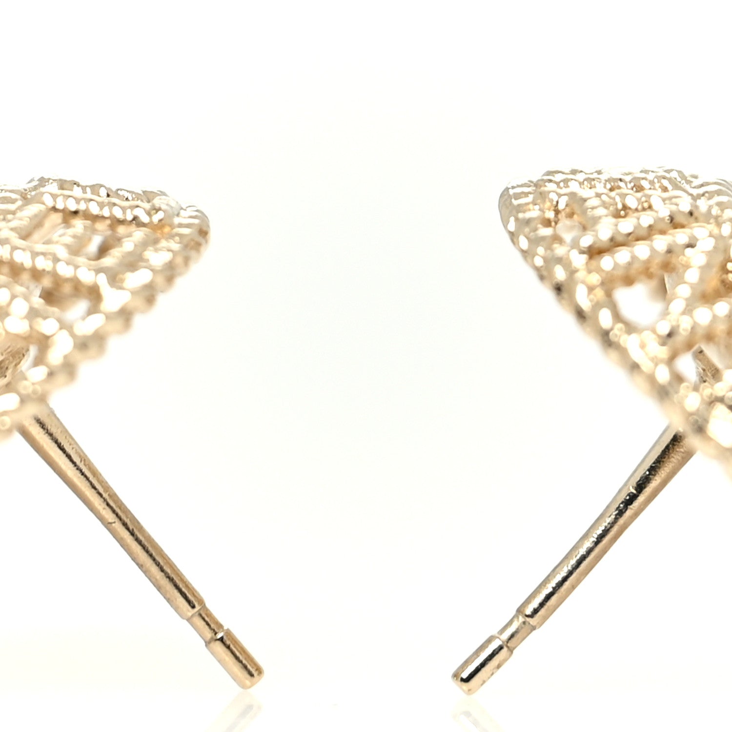 Chanel Pearl CC Round Rope Logo Earrings Gold 3 of 4