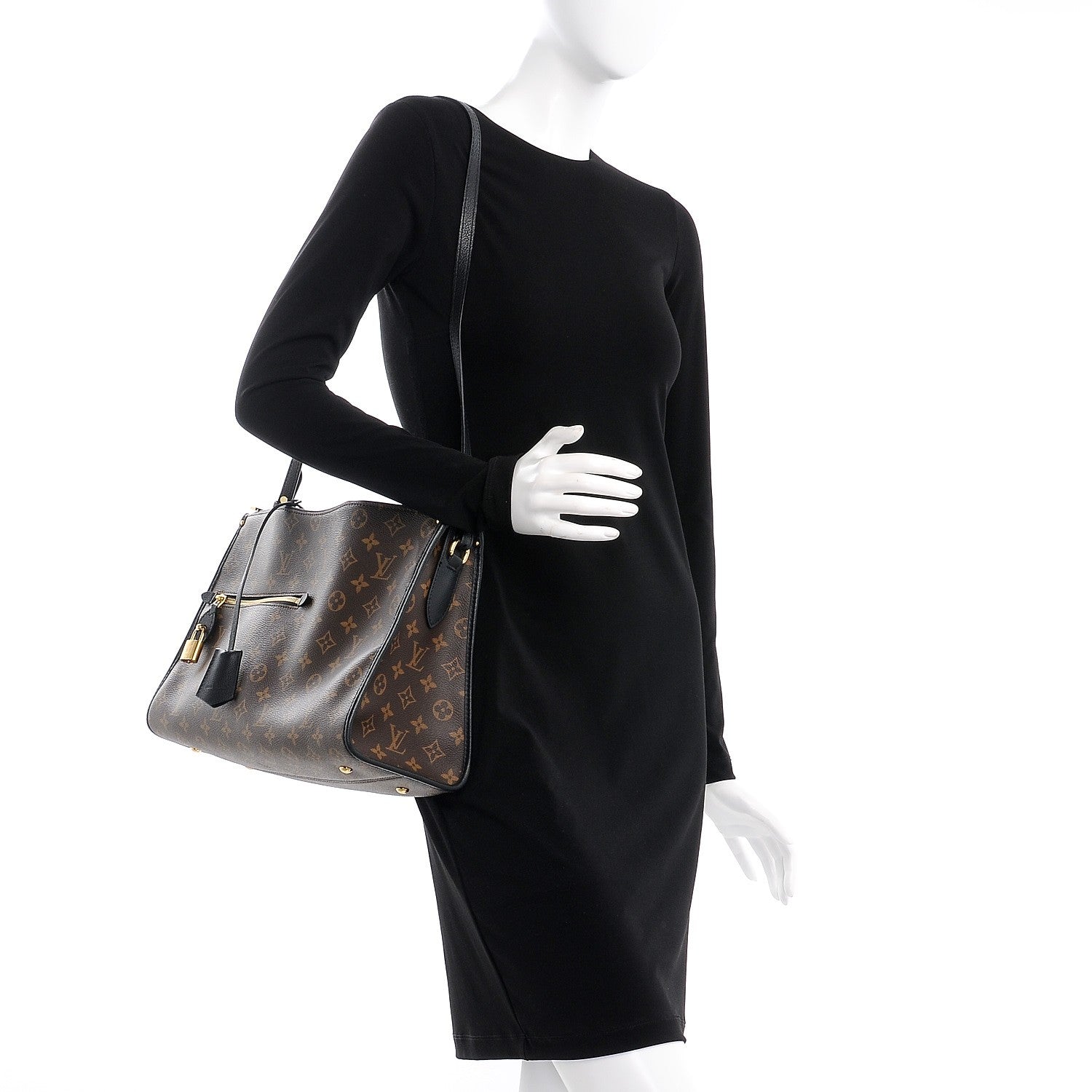 Louis Vuitton Monogram Popincourt MM Black 2 of 9
