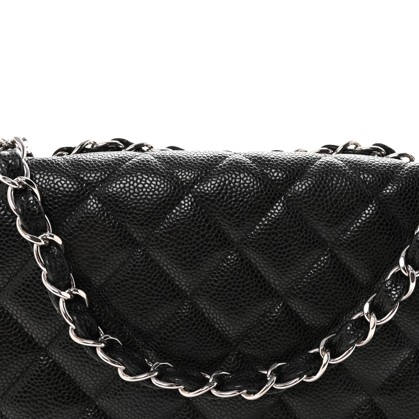 Caviar Quilted Jumbo Single Flap Black