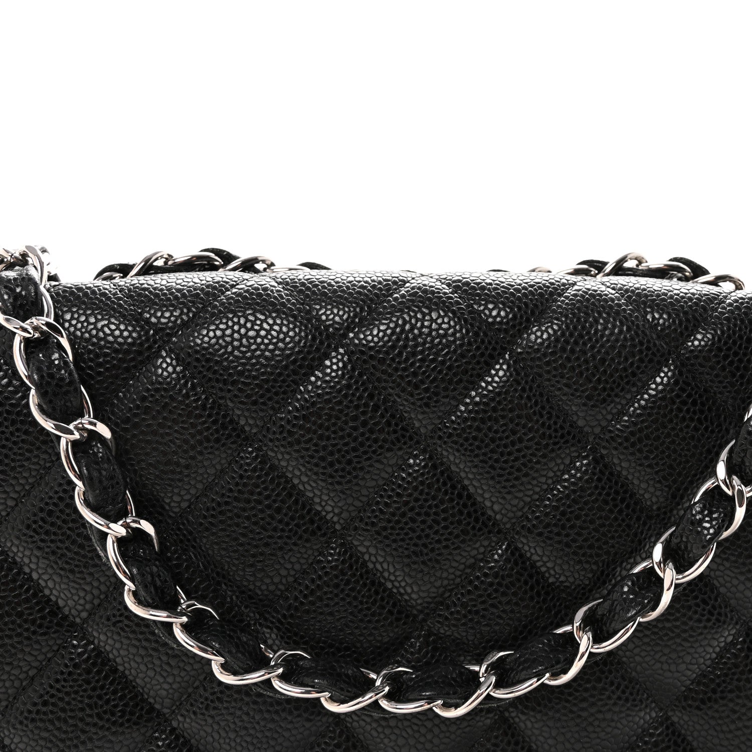 Chanel Caviar Quilted Jumbo Single Flap Black 7 of 9