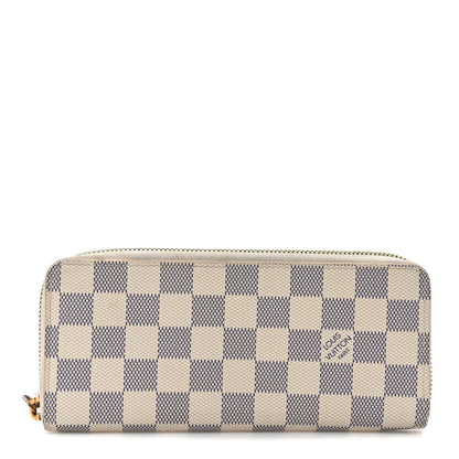 Louis Vuitton Damier Azur Clemence Wallet Rose Ballerine 1 of 10