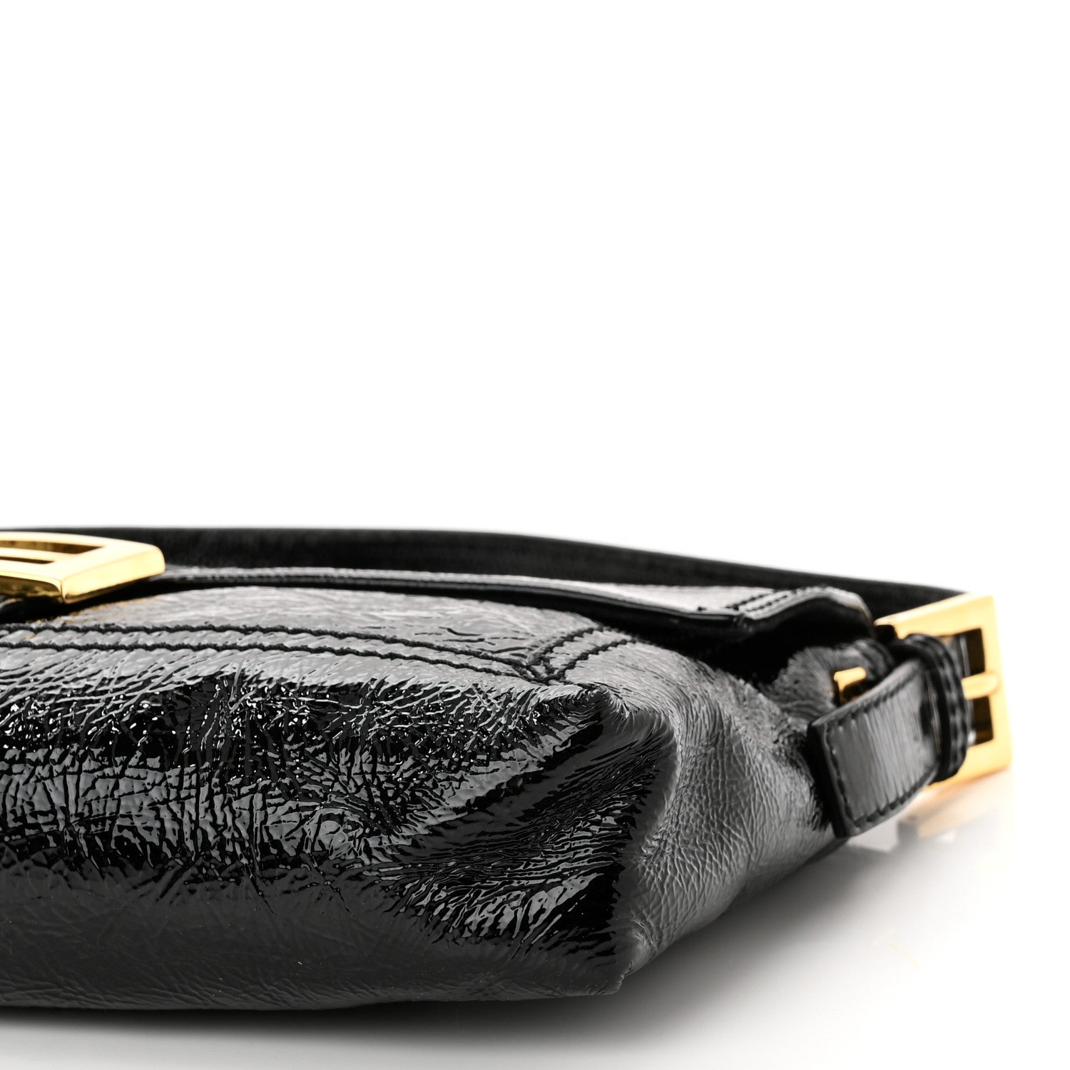 Fendi Vitello Naplak Medium Convertible Baguette Black 11 of 11