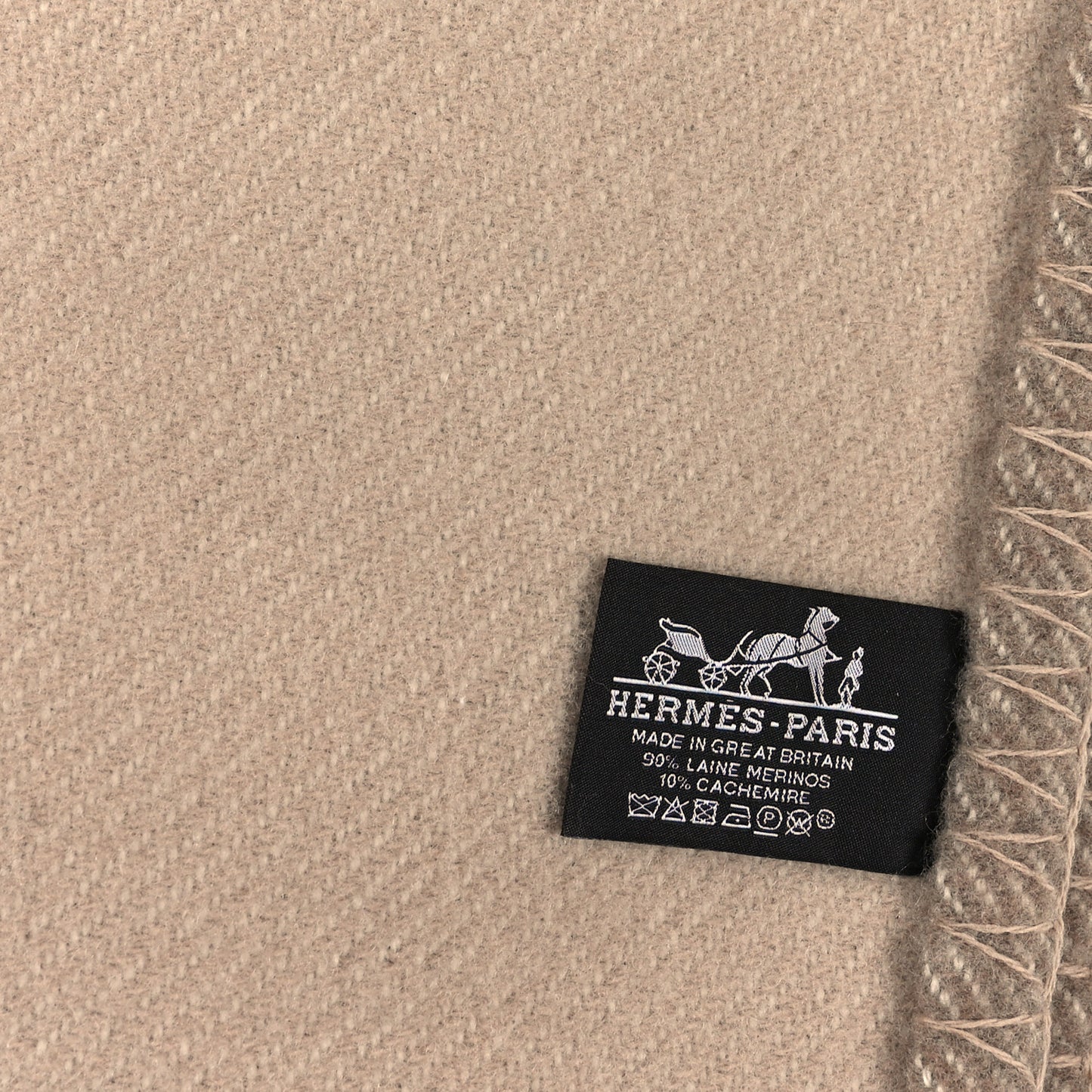 Wool Cashmere H Riviera Blanket Sable