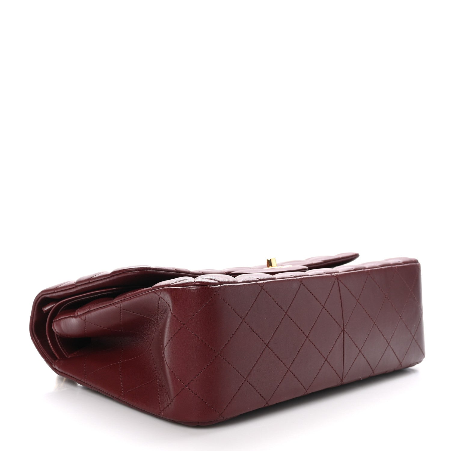 Chanel Lambskin Quilted Jumbo Double Flap Burgundy 4 of 11
