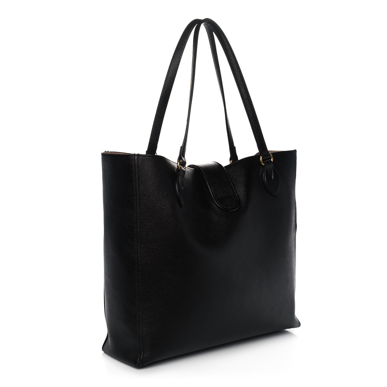 Gucci New Sakai Calfskin Lux Medium Dahlia Tote Black 3 of 12