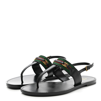 Gucci Nylon Web Lifford Jakarta Sandals 39 Black 3 of 7