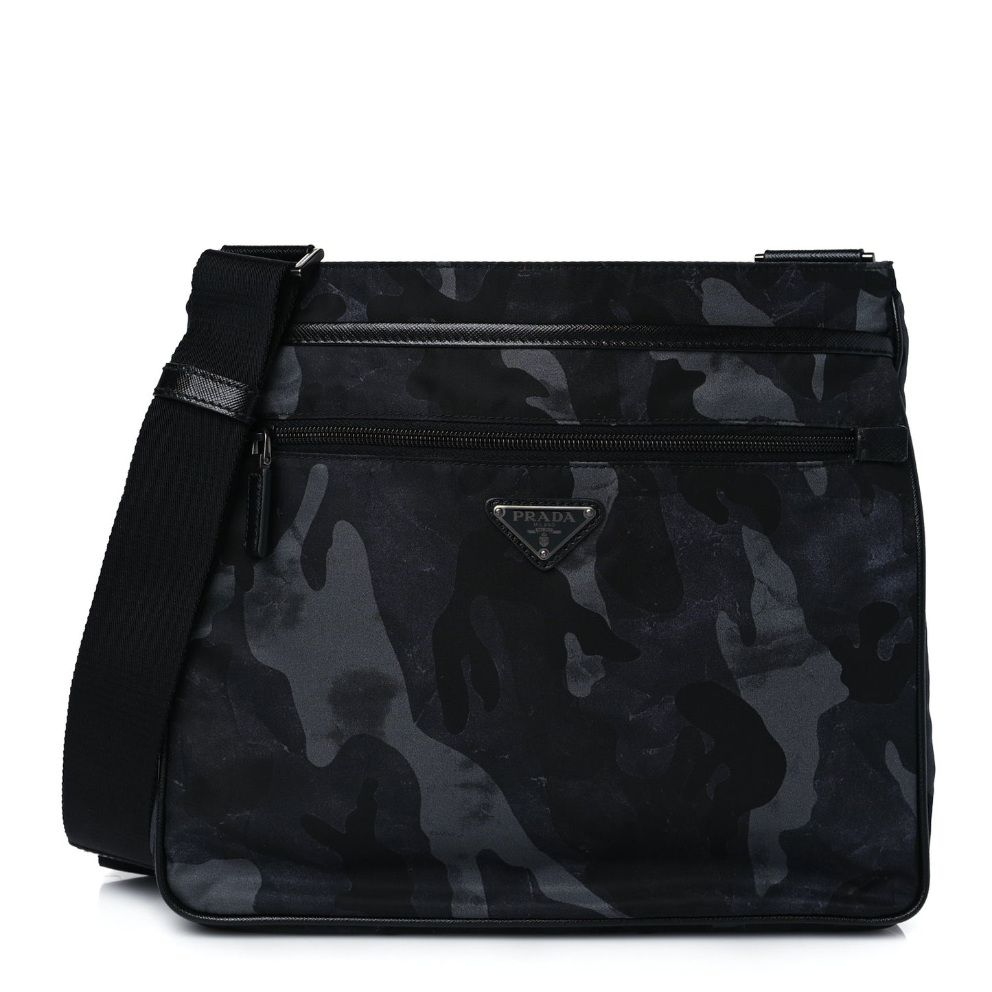 Tessuto Nylon Camouflage Flat Messenger Fumo