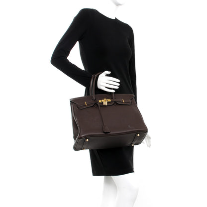Hermes Togo Birkin 35 Chocolate 2 of 43