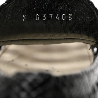 Chanel Shiny Braided Goatskin Loafers 37.5 Black 7 of 9