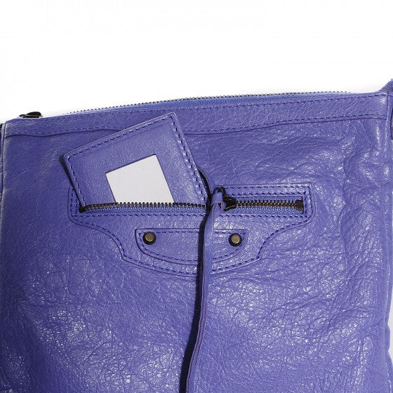 Balenciaga Agneau Classic Hardware Flat Crossbody Mauve 9 of 20