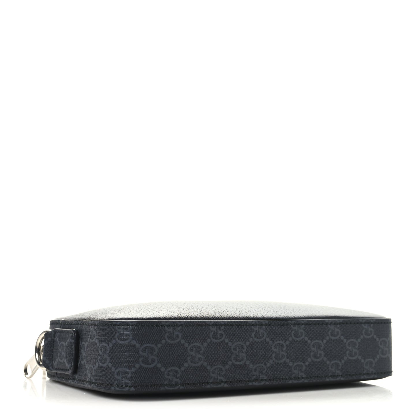 GG Supreme Monogram Textured Dollar Calfskin Small Crossbody Bag Black