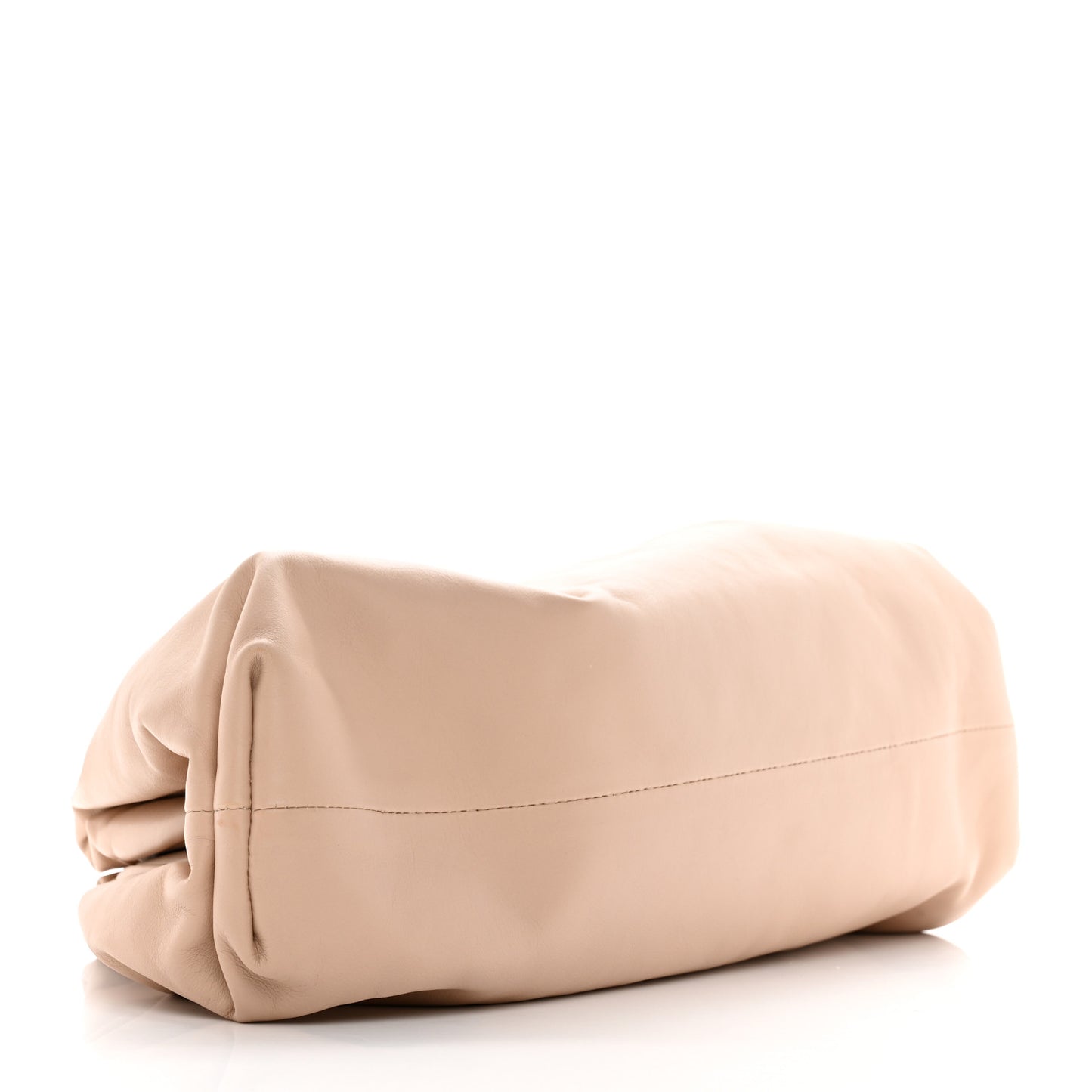 Smooth Butter Calf The Pouch Oversized Clutch Nude
