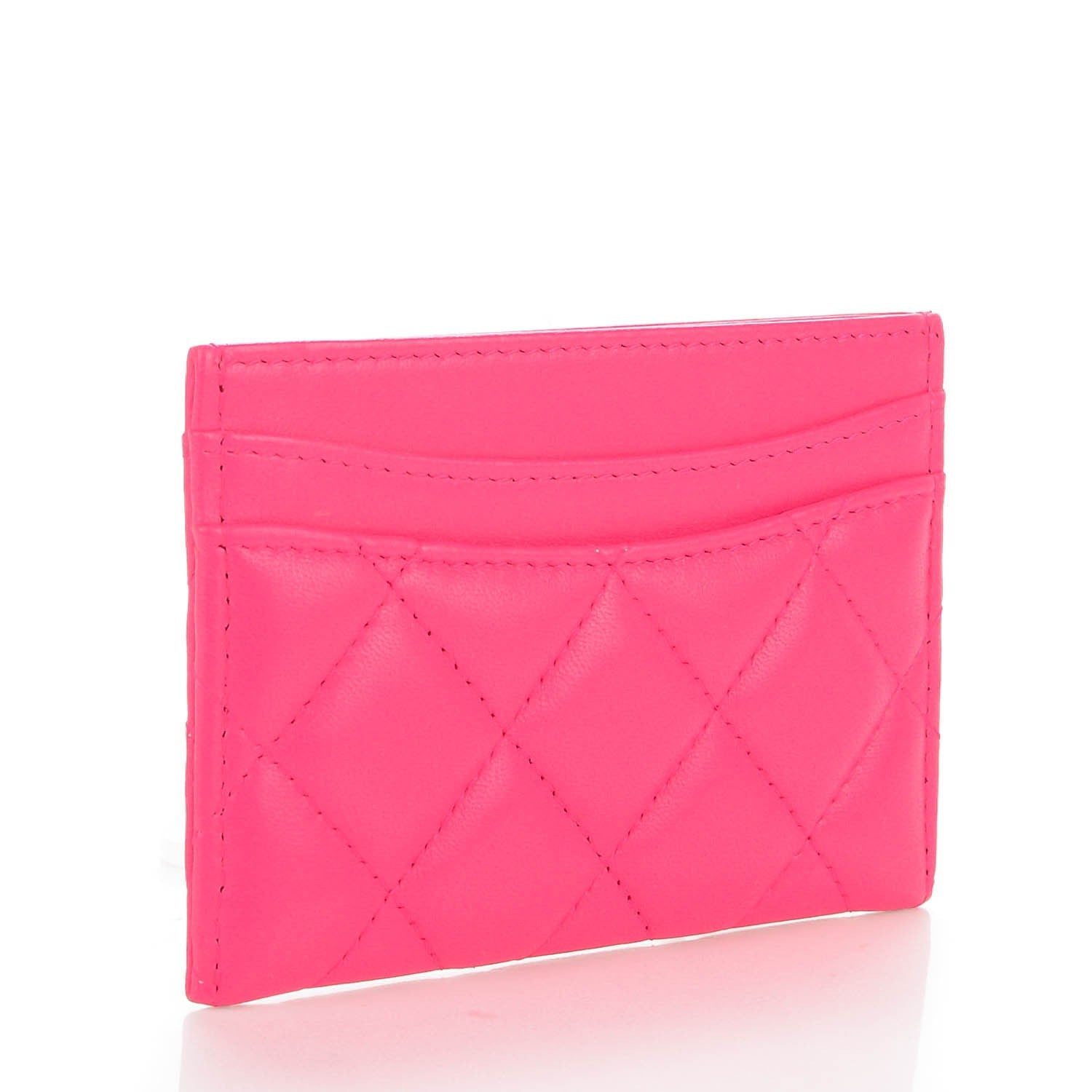 Chanel Lambskin Quilted Card Holder Fuchsia 3 of 8