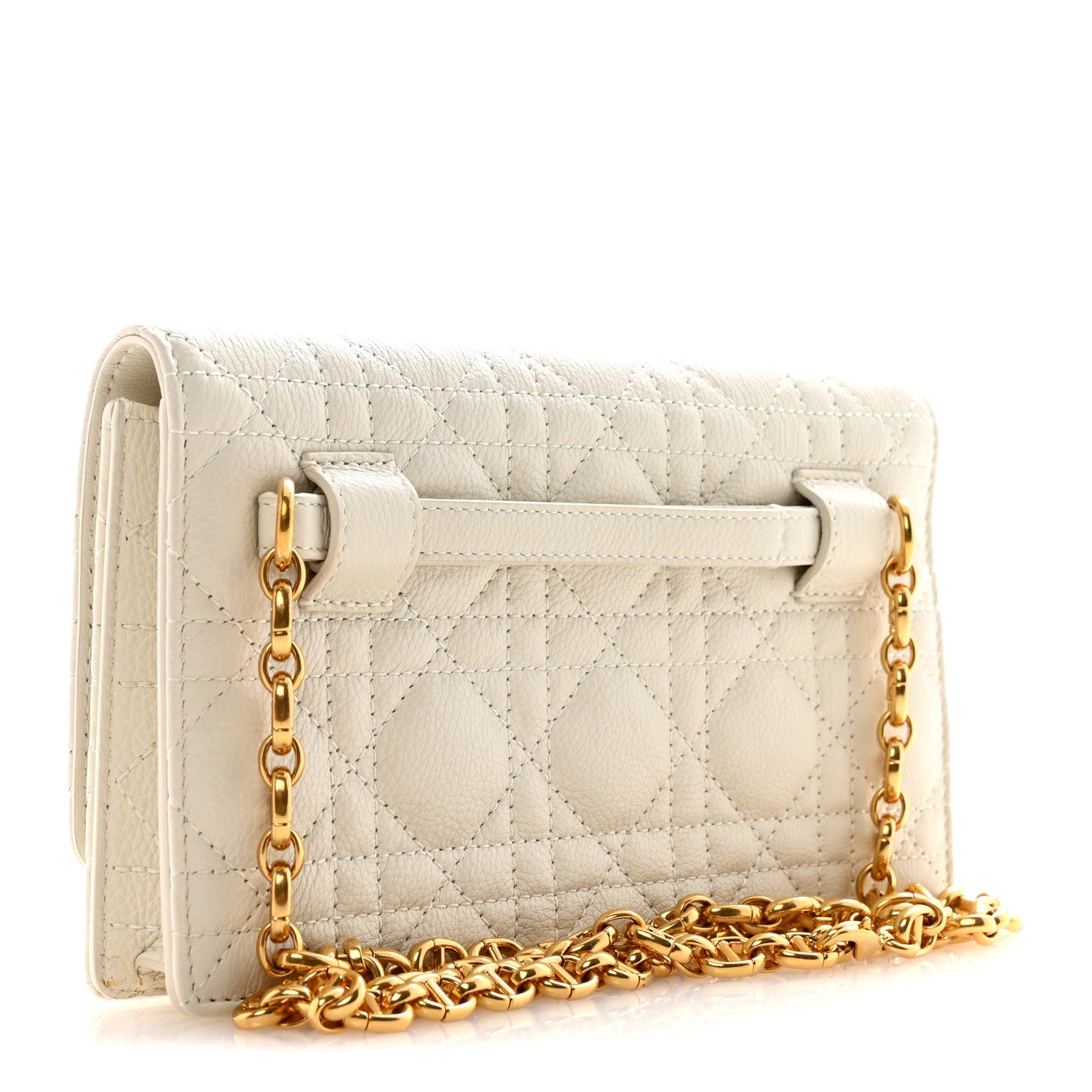 Christian Dior Supple Calfskin Caro Pouch with Chain Latte 3 of 15