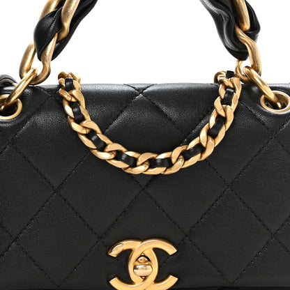 Chanel Shiny Lambskin Small Chain Is More Flap Black 8 of 10