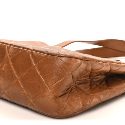 Chanel Lambskin Quilted Shoulder Bag Brown 10 of 10