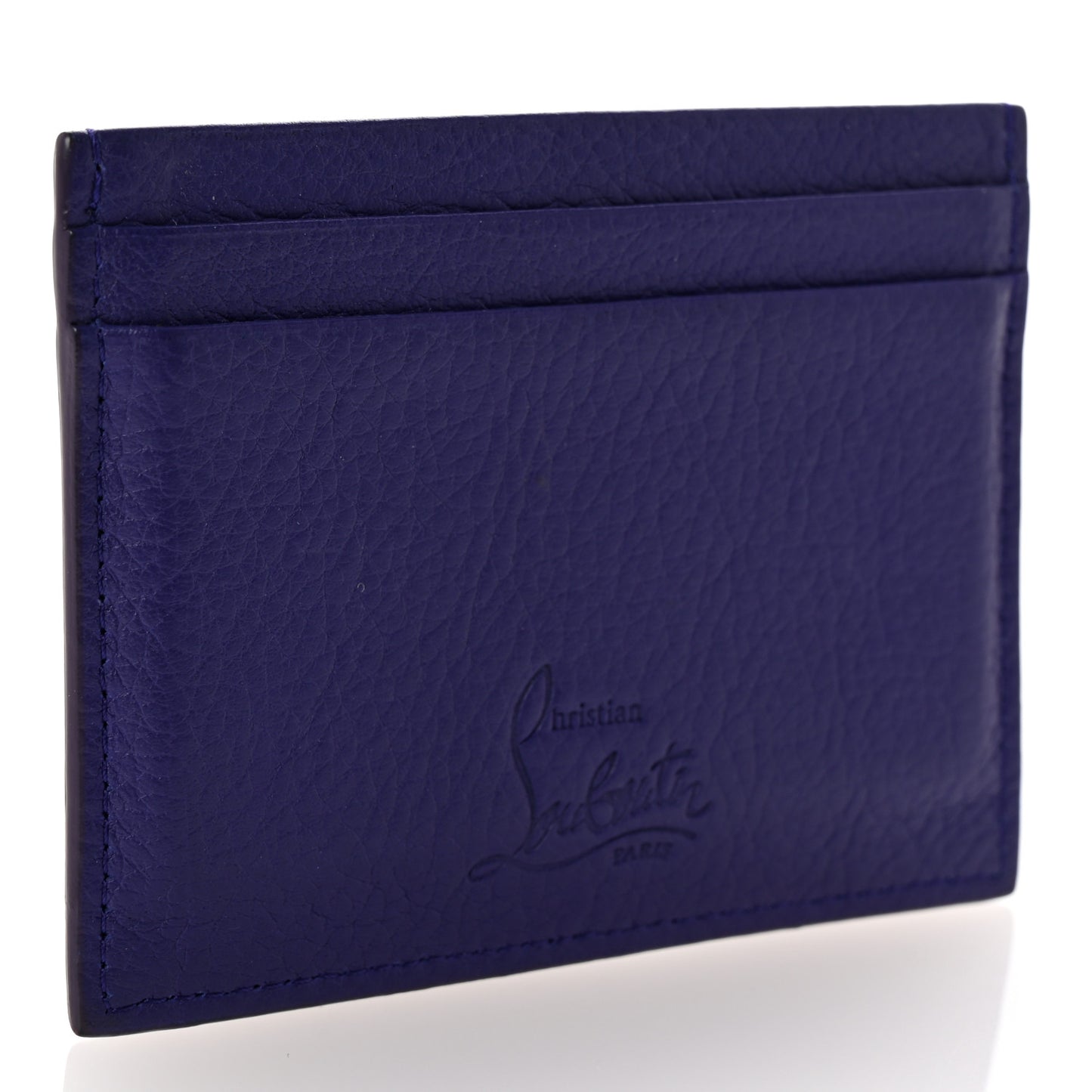 Calfskin Paris Spikes Kios Card Holder Purple